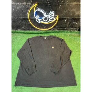 Carhartt Long Sleeve T Shirt Mens Size 2XL  Black Workwear‎ Cotton TK0231 Loose